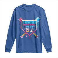 I Survived 67 Days Of School Baseball Ice Cream Long Sleeve Shirt Funny Christmas Six Seven Meme - Wonder Print Shop