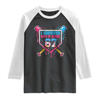 I Survived 67 Days Of School Baseball Ice Cream Raglan Shirt Funny Christmas Six Seven Meme - Wonder Print Shop