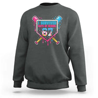 I Survived 67 Days Of School Baseball Ice Cream Sweatshirt Funny Christmas Six Seven Meme - Wonder Print Shop