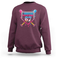 I Survived 67 Days Of School Baseball Ice Cream Sweatshirt Funny Christmas Six Seven Meme - Wonder Print Shop