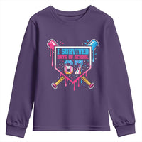 I Survived 67 Days Of School Baseball Ice Cream Youth Sweatshirt Funny Christmas Six Seven Meme - Wonder Print Shop