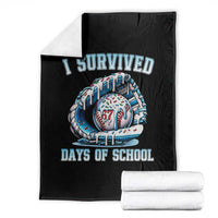 I Survived 67 Days Of School Baseball Glove Ice Cream Throw Blanket Funny Christmas Six Seven Meme - Wonder Print Shop