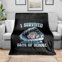 I Survived 67 Days Of School Baseball Glove Ice Cream Throw Blanket Funny Christmas Six Seven Meme - Wonder Print Shop