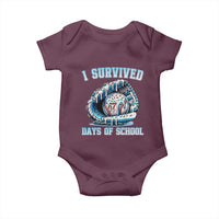 I Survived 67 Days Of School Baseball Glove Ice Cream Baby Onesie Funny Christmas Six Seven Meme - Wonder Print Shop