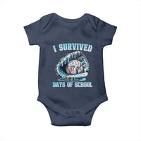 I Survived 67 Days Of School Baseball Glove Ice Cream Baby Onesie Funny Christmas Six Seven Meme - Wonder Print Shop