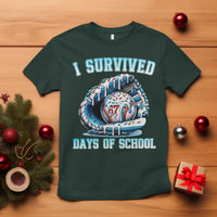 I Survived 67 Days Of School Baseball Glove Ice Cream T Shirt Funny Christmas Six Seven Meme - Wonder Print Shop