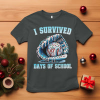 I Survived 67 Days Of School Baseball Glove Ice Cream T Shirt Funny Christmas Six Seven Meme - Wonder Print Shop