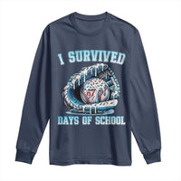 I Survived 67 Days Of School Baseball Glove Ice Cream Long Sleeve Shirt Funny Christmas Six Seven Meme - Wonder Print Shop