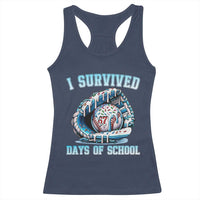 I Survived 67 Days Of School Baseball Glove Ice Cream Racerback Tank Top Funny Christmas Six Seven Meme - Wonder Print Shop