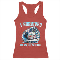 I Survived 67 Days Of School Baseball Glove Ice Cream Racerback Tank Top Funny Christmas Six Seven Meme - Wonder Print Shop