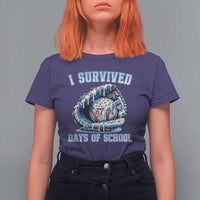 I Survived 67 Days Of School Baseball Glove Ice Cream T Shirt For Women Funny Christmas Six Seven Meme - Wonder Print Shop
