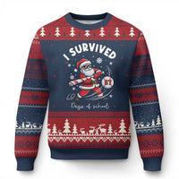 I Survived 67 Days Of School Baseball Santa Ugly Christmas Sweater Funny Xmas Six Seven Meme - Wonder Print Shop