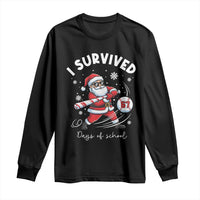 I Survived 67 Days Of School Baseball Santa Long Sleeve Shirt Funny Christmas Six Seven Meme - Wonder Print Shop