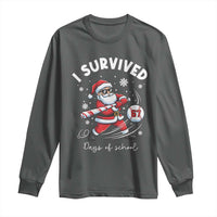 I Survived 67 Days Of School Baseball Santa Long Sleeve Shirt Funny Christmas Six Seven Meme - Wonder Print Shop