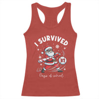 I Survived 67 Days Of School Baseball Santa Racerback Tank Top Funny Christmas Six Seven Meme - Wonder Print Shop