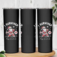 I Survived 67 Days Of School Baseball Santa Skinny Tumbler Funny Christmas Six Seven Meme - Wonder Print Shop