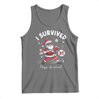 I Survived 67 Days Of School Baseball Santa Tank Top Funny Christmas Six Seven Meme - Wonder Print Shop