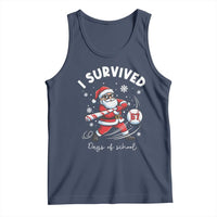 I Survived 67 Days Of School Baseball Santa Tank Top Funny Christmas Six Seven Meme - Wonder Print Shop