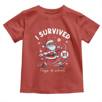 I Survived 67 Days Of School Baseball Santa Toddler T Shirt Funny Christmas Six Seven Meme - Wonder Print Shop