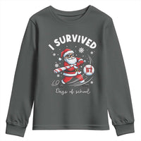 I Survived 67 Days Of School Baseball Santa Youth Sweatshirt Funny Christmas Six Seven Meme - Wonder Print Shop