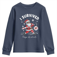 I Survived 67 Days Of School Baseball Santa Youth Sweatshirt Funny Christmas Six Seven Meme - Wonder Print Shop