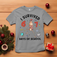 Marcus The Worm 67 Days of School T Shirt I Survived Funny Six Seven Meme Christmas Vibe - Wonder Print Shop