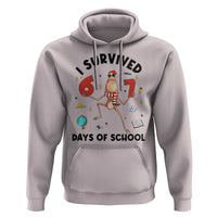 Marcus The Worm 67 Days of School Hoodie I Survived Funny Six Seven Meme Christmas Vibe - Wonder Print Shop