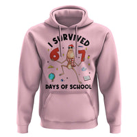 Marcus The Worm 67 Days of School Hoodie I Survived Funny Six Seven Meme Christmas Vibe - Wonder Print Shop