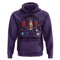 Marcus The Worm 67 Days of School Hoodie I Survived Funny Six Seven Meme Christmas Vibe - Wonder Print Shop