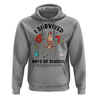 Marcus The Worm 67 Days of School Hoodie I Survived Funny Six Seven Meme Christmas Vibe - Wonder Print Shop