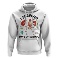 Marcus The Worm 67 Days of School Hoodie I Survived Funny Six Seven Meme Christmas Vibe - Wonder Print Shop
