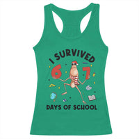 Marcus The Worm 67 Days of School Racerback Tank Top I Survived Funny Six Seven Meme Christmas Vibe - Wonder Print Shop