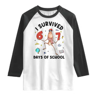 Marcus The Worm 67 Days of School Raglan Shirt I Survived Funny Six Seven Meme Christmas Vibe - Wonder Print Shop