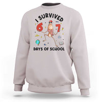 Marcus The Worm 67 Days of School Sweatshirt I Survived Funny Six Seven Meme Christmas Vibe - Wonder Print Shop