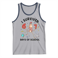 Marcus The Worm 67 Days of School Tank Top I Survived Funny Six Seven Meme Christmas Vibe - Wonder Print Shop
