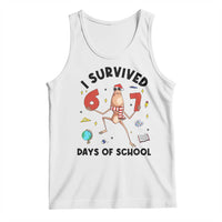 Marcus The Worm 67 Days of School Tank Top I Survived Funny Six Seven Meme Christmas Vibe - Wonder Print Shop