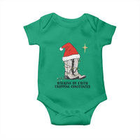 Western Christian Cowboy Baby Onesie Walking By Faith Tripping Constantly - Wonder Print Shop