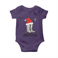 Western Christian Cowboy Baby Onesie Walking By Faith Tripping Constantly - Wonder Print Shop