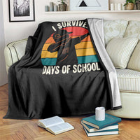 I Survived 67 Days Of School Throw Blanket Funny Boys Kids - Wonder Print Shop