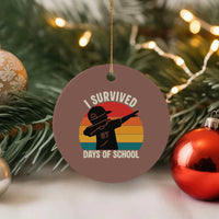 I Survived 67 Days Of School Ceramic Ornament Funny Boys Kids - Wonder Print Shop