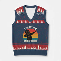 I Survived 67 Days Of School V-Neck Knit Sweater Vest Funny Boys Kids - Wonder Print Shop
