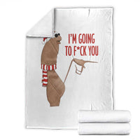 Marcus The Worm Christmas Meme Throw Blanket I Am Going To Fck You - Wonder Print Shop