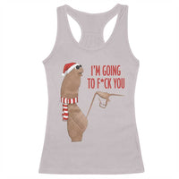 Marcus The Worm Christmas Meme Racerback Tank Top I Am Going To Fck You - Wonder Print Shop