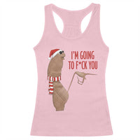 Marcus The Worm Christmas Meme Racerback Tank Top I Am Going To Fck You - Wonder Print Shop