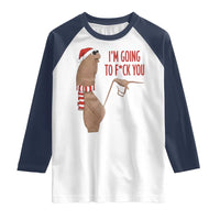 Marcus The Worm Christmas Meme Raglan Shirt I Am Going To Fck You - Wonder Print Shop