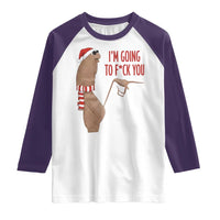 Marcus The Worm Christmas Meme Raglan Shirt I Am Going To Fck You - Wonder Print Shop