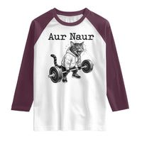 Aur Naur Raccoon Meme Raglan Shirt Funny Sarcastic Oh No Australian Accent