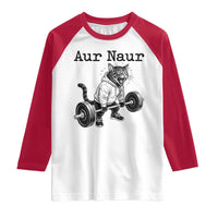 Aur Naur Raccoon Meme Raglan Shirt Funny Sarcastic Oh No Australian Accent