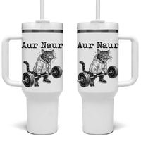Aur Naur Raccoon Meme Tumbler With Handle Funny Sarcastic Oh No Australian Accent
