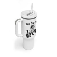 Aur Naur Raccoon Meme Tumbler With Handle Funny Sarcastic Oh No Australian Accent